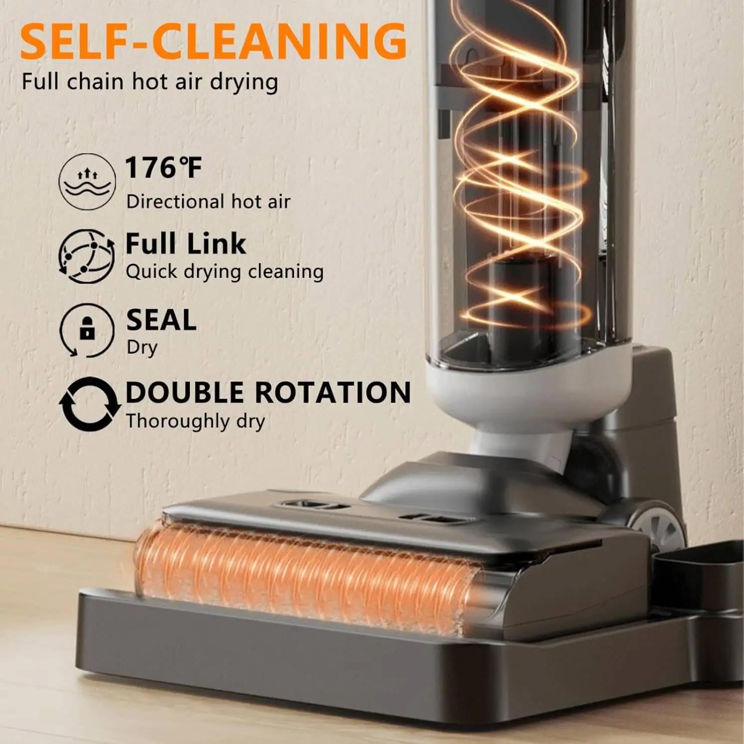 Wet and Dry Cordless Vacuum Cleaner Handheld Washing Vertical Vacuum Cleaners Floor Care