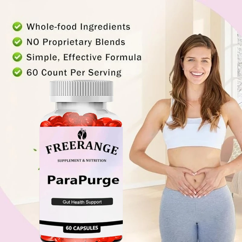 مكملات دعم الأمعاء والقولون لمساعدة النساء والرجال على تنظيف أمعاءهم والقولون، تركيبة غير كائنات معدلة وراثيًا، 60 كبسولة