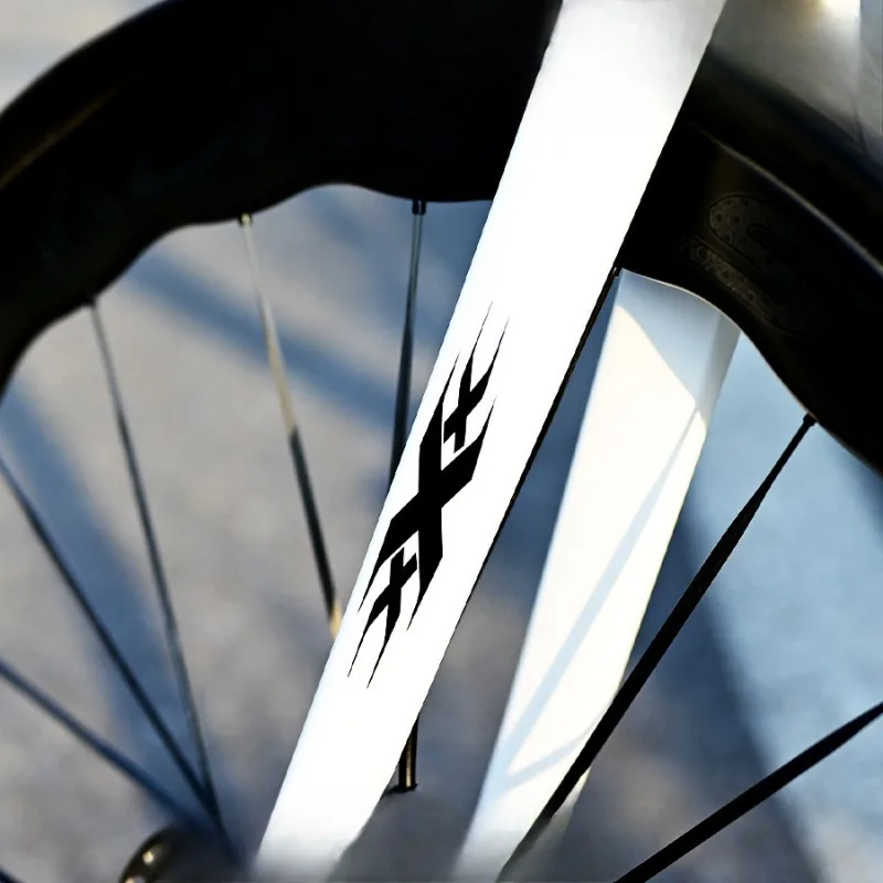 

2PCS Waterproof Sunscreen MTB Stickers, Scratch Resistant Durable Vinyl Trim for Mountain Bike Front Forks Frames