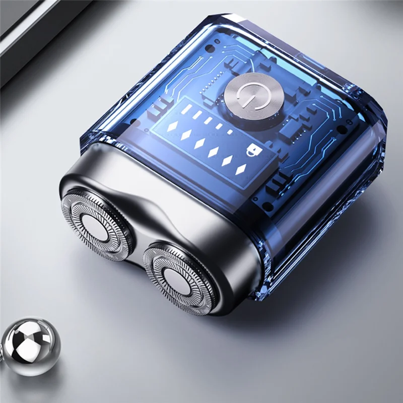 FZFZ Electric Shaver Type-C Fast Charging LED Display For Travel Supplies Transparent Black