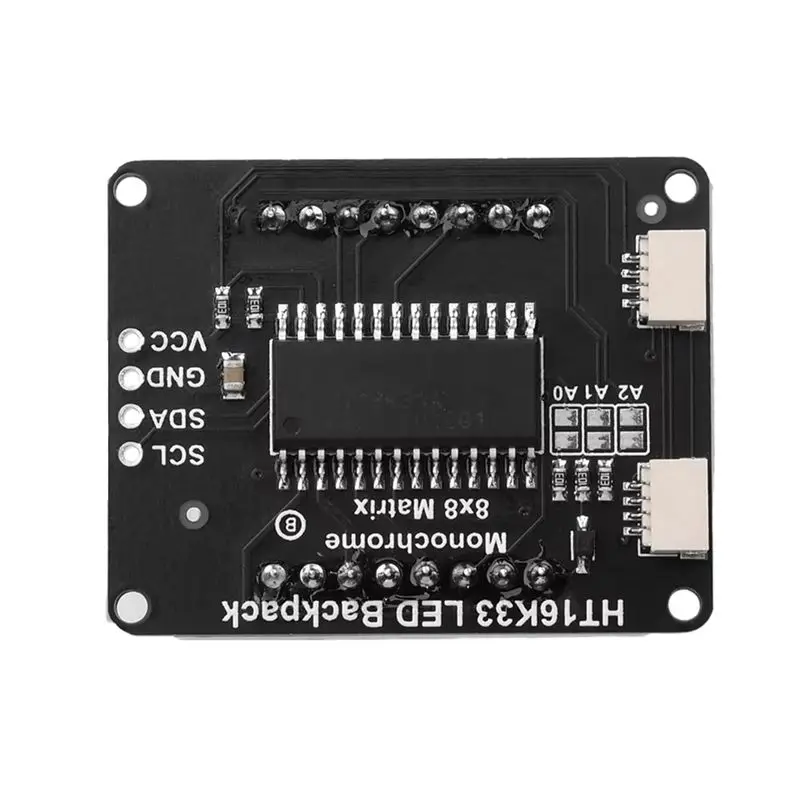 Y50A-DIY LED Electronic Screen 8X8 LED Dot Matrix Module HT16K33 I2C Interface Support Expansion Connection Yellow Light