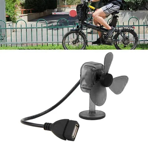 Imagen 1 del producto Turbina eólica portátil, luz de ambiente, puerto USB, carga de 5W, turbina eólica para ciclismo al aire libre, Banco de energía, conexión de Motor de turbina eólica