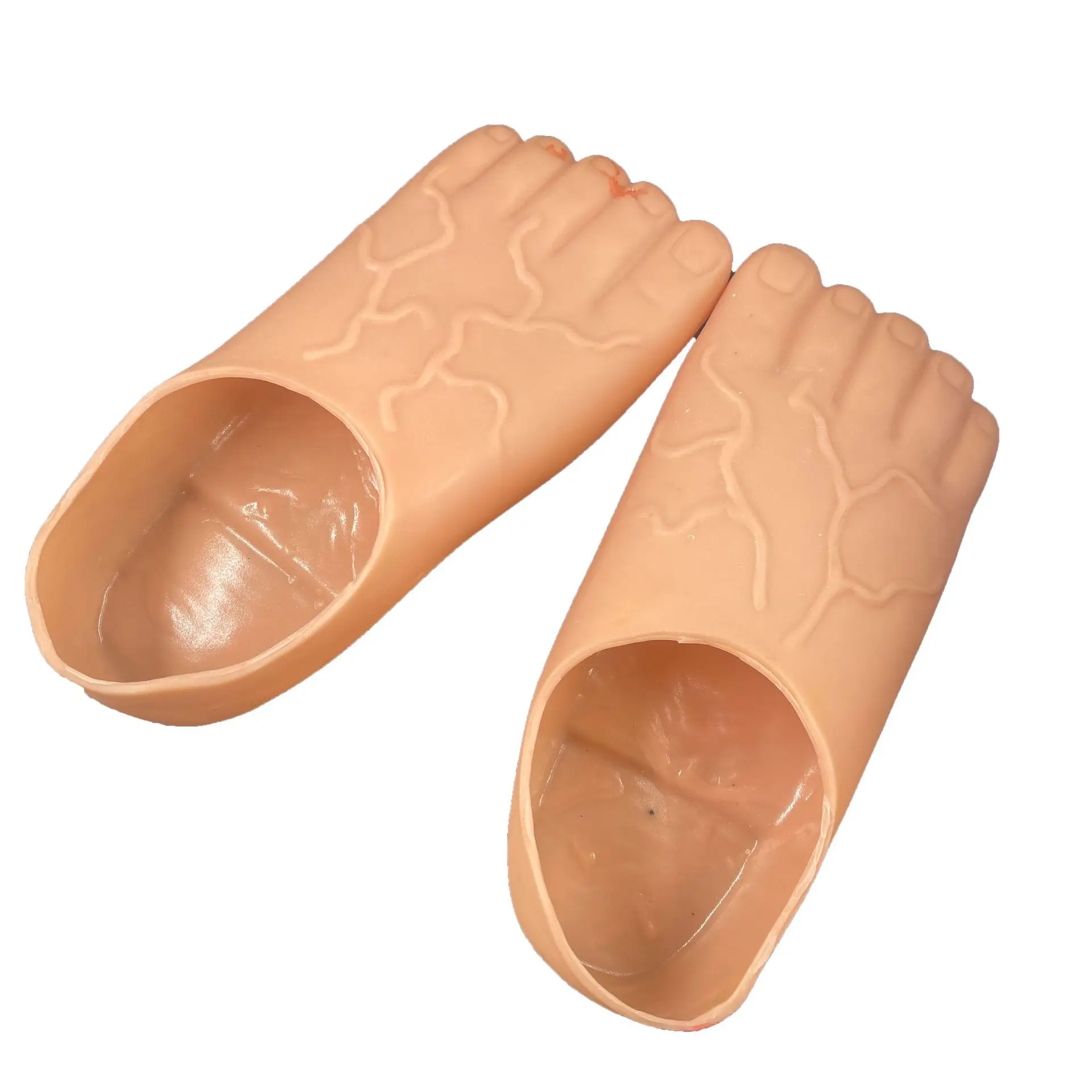 Silly Footwear Giant Barefoot Slippers Rubber Foot Covers Big Toes Plastic Toe Slippers Funny Shoe Covers Footwear Party Props