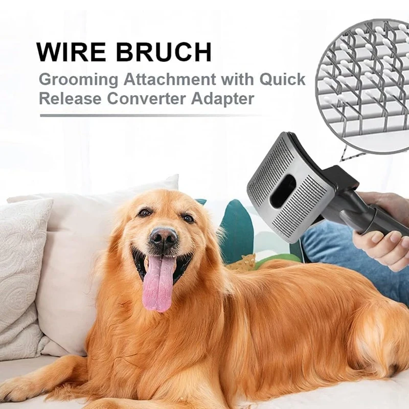 Pet Dog Hair Brush Vacuum Attachment Pet Grooming Accessories For Dyson V15 V12 V11 V10 V8 V7 V6 & Dc Series Pet Brush