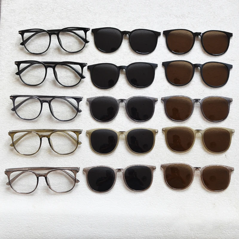 Peekaboo Magnetische Clip-On-Sonnenbrille, polarisiert, für Herren, modisch, TR90, quadratische Sonnenbrille, UV400, für Damen, Schwarz, Grau, Unisex, 2024, Geschenk – Detail 1