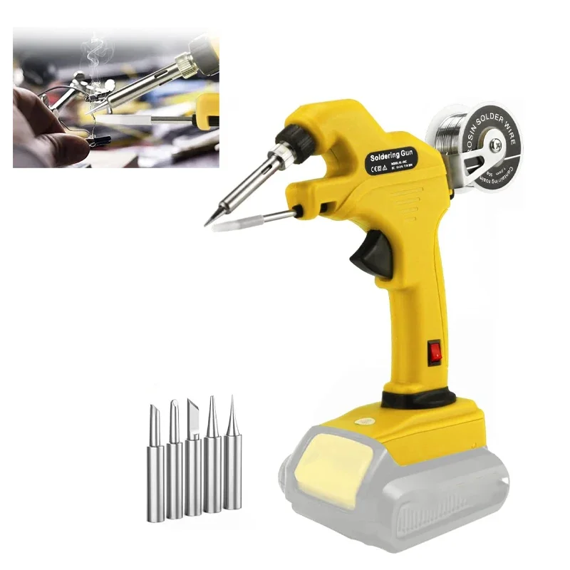 

Cordless Soldering Iron Kit Work for Dewalt 18V 20V Li-ion Battery 30W Soldering gun with Welding Wire for Welding Circuit Board