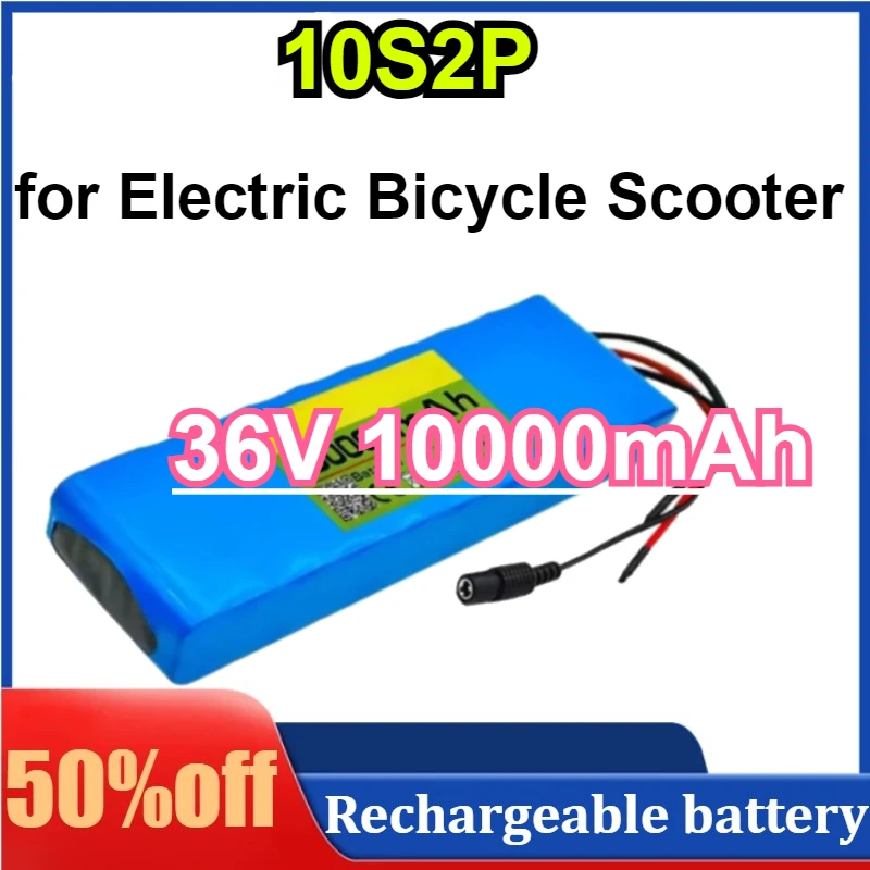 

36V 12000mAh 10S2P Rechargeable Lithium Battery Pack Electric Bicycle Scooter