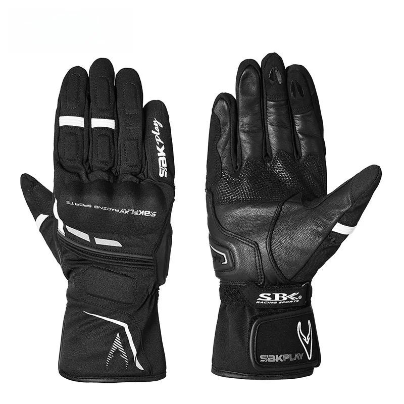 

Men's Motorcycle Riding Gloves Winter Windproof Waterproof Fce Lined Touchscreen ible SBK Carbon Fiber Crasroof