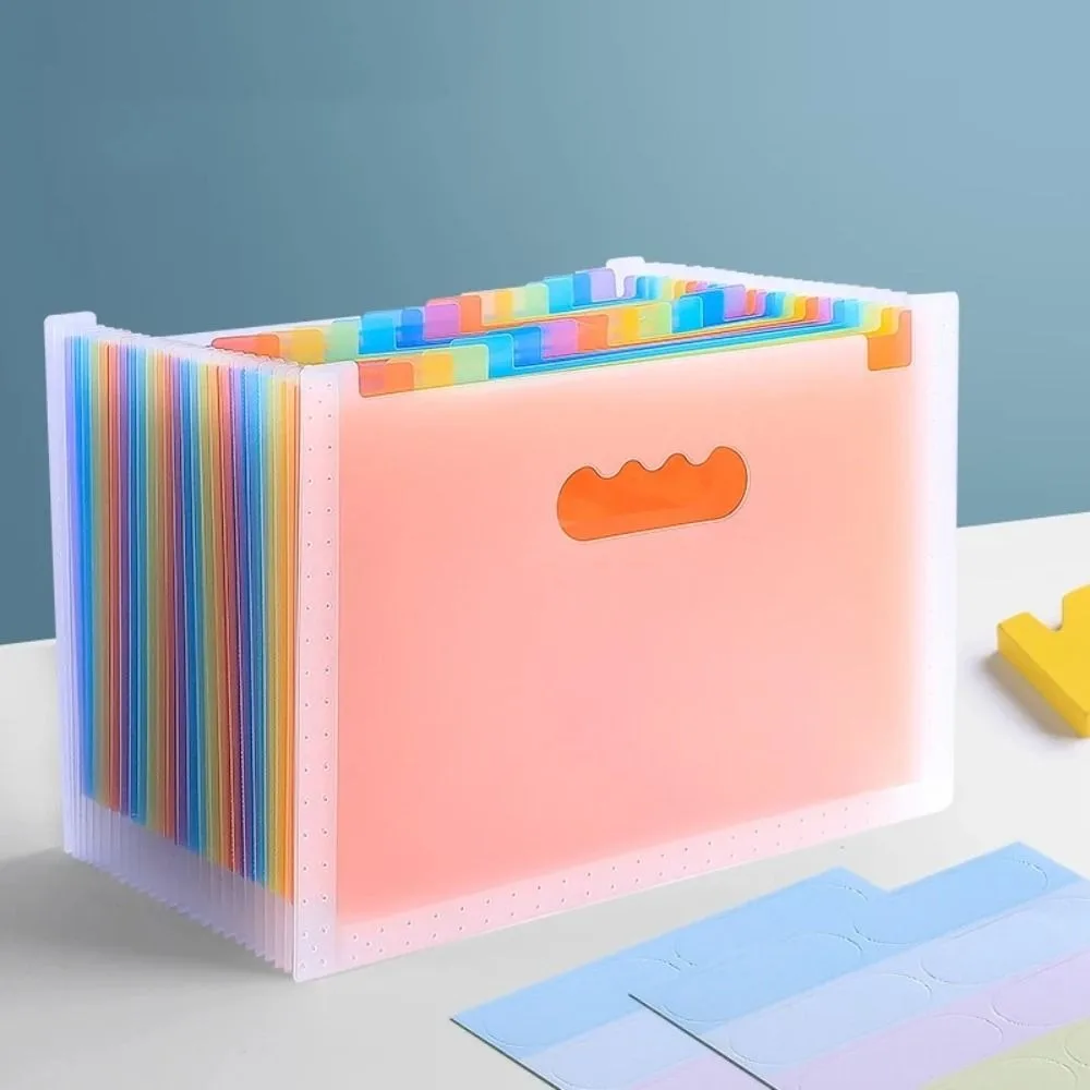 

Multi-layer 25 Pockets File Folder Portable Waterproof A4 Expanding Organ Bag File Storage Large Capacity Paper Organizer