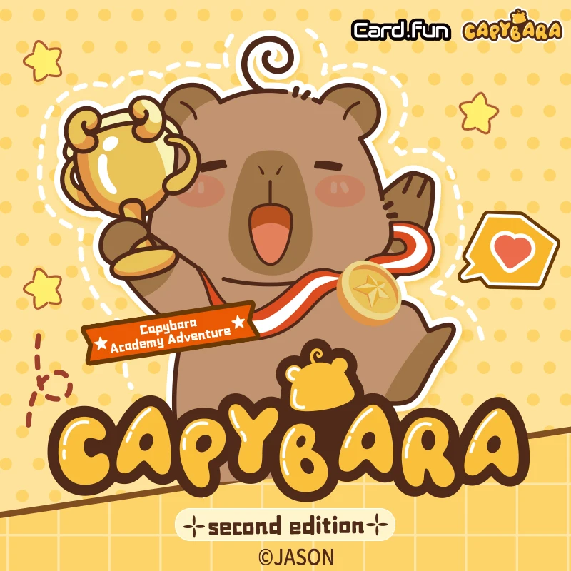 Cardfun-Capybaraアニメカード,tcg,ccg,収集可能なゲーム,トレーディングカードゲーム,コレクターカード,公式カード,20パック