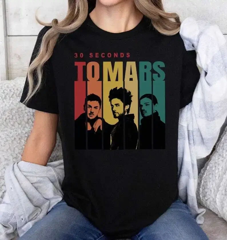 Camiseta Vintage de 30 segundos a Marte, camiseta de 30 segundos a Marte, música Retro S