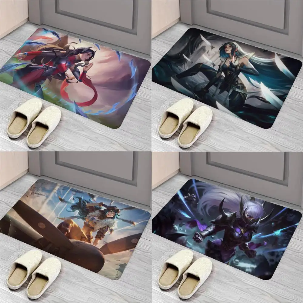 

Irelia LOL League of Legends Floor Mat Entrance Door Mat Nordic Style Home Doormat Bathroom-Toilet Mats Bedroom Hotel Decor Mat