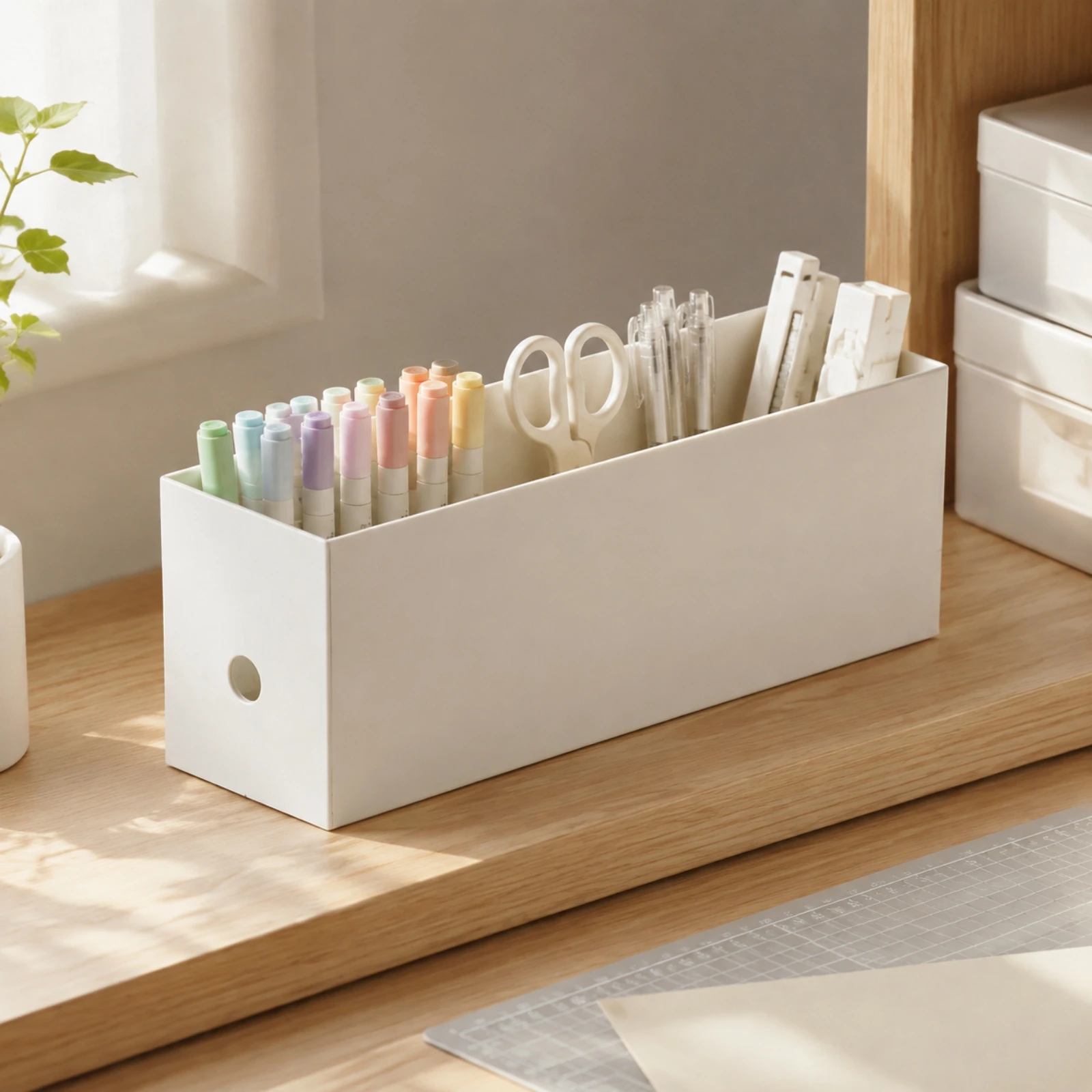 a4-file-storage-box-wipe-clean-open-top-plastic-document-box-rectangular-open-storage-bin-portable-moisture-proof-for-desktop