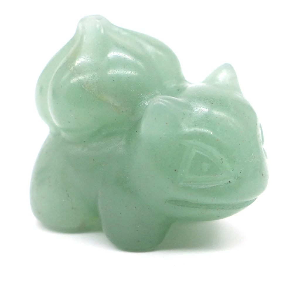 30mm Mini Cartoon Frog Statue Natural Stones Carved Ornament Healing Crystals Gemstones Figurine Room Desktop Decor Birthday Gif