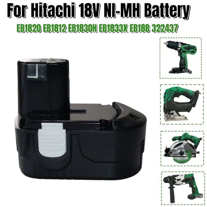 Воздушный транспорт NI-MH 9,8 Ач Замена для Hitachi 18 В Батарея EB1812S EB1814SL EB1820L EB1824L EB1826HL Аккумулятор для электроинструментов