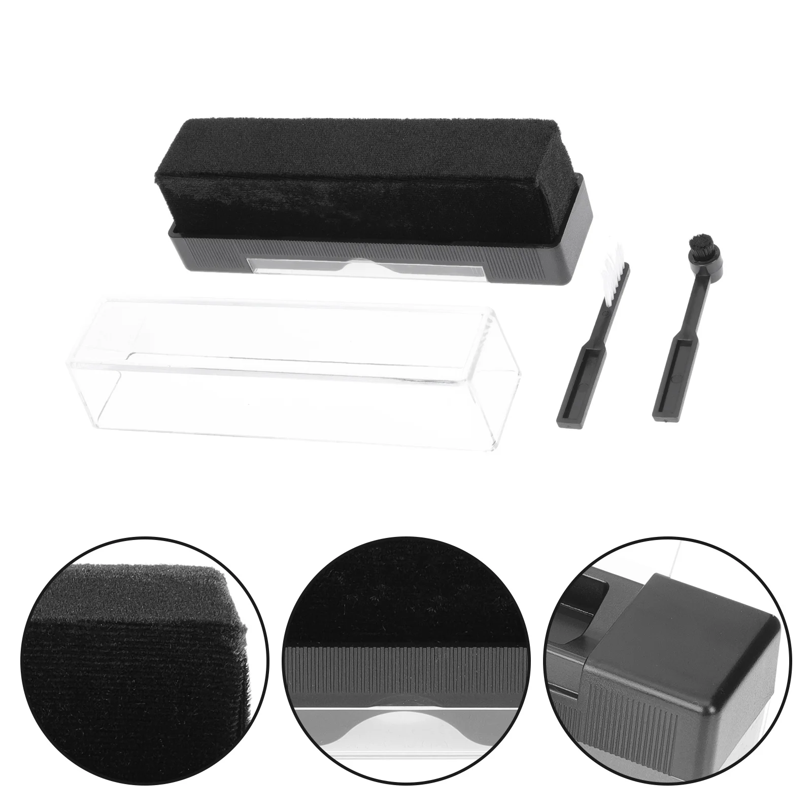 

1Set Vinyl Record Cleaning Brush 3-in-1 Anti-Static Dust Removal Tool for Turntable Maintenance Professional Record Fiber