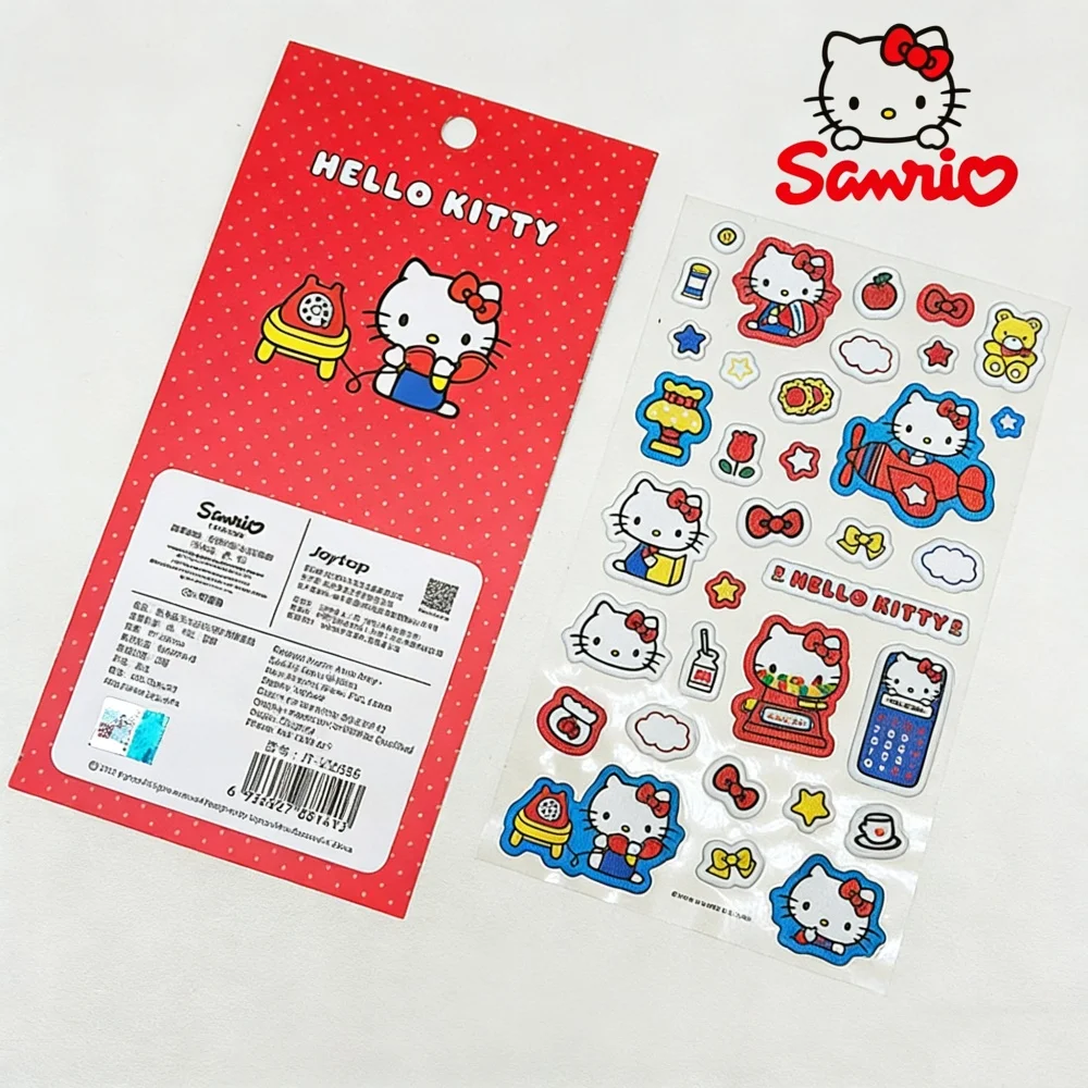 本物のハローキティ 3D キラキラフォームステッカー 漫画サンリオ キティ猫 学生 スクラップブック プランナー 水筒 スマホケース デコレーション デカール