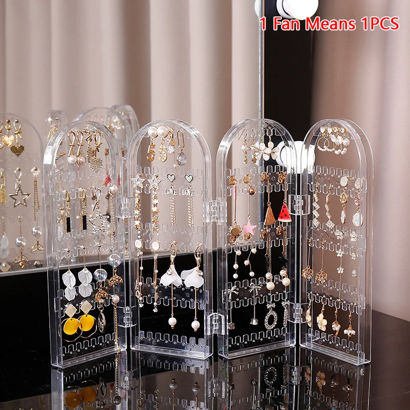 Opvouwbare Oorbellen Studs Display Rack Ketting Sieraden Plank Stand Houder Panelen Scherm Organizer Opbergdoos