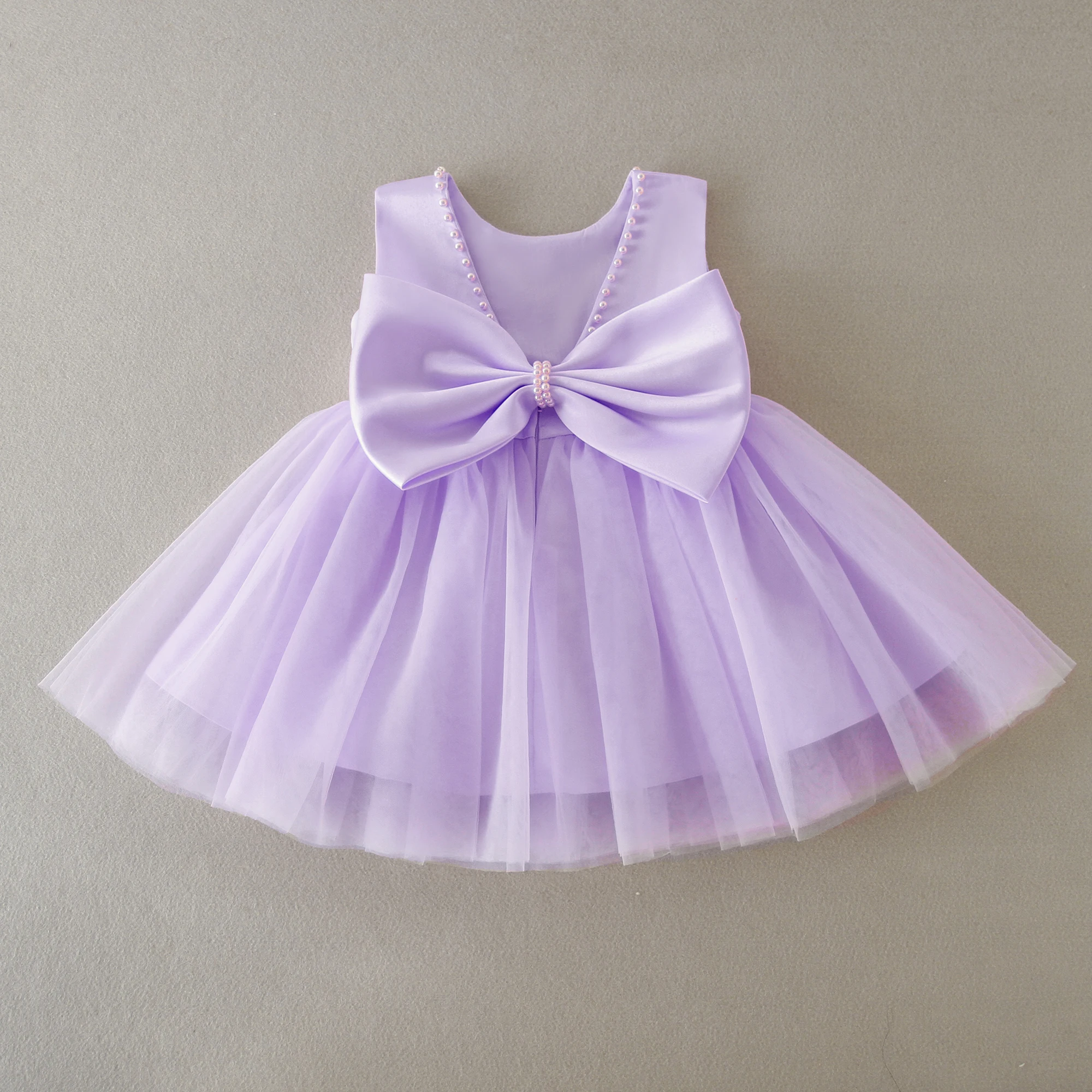 Cute Baby Girls High Quality Lace Fashion Fancy Bow Luxury Beautiful Flower Baby Girl Dress Party