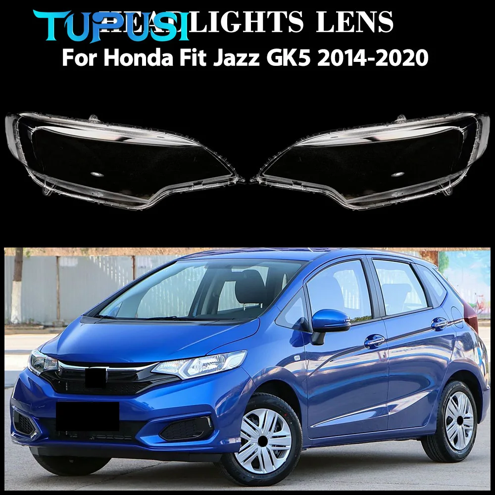 

Front Headlight Cover Transparent Headlamp Lamp Shell Replace Original Lampshade Plexiglass For Honda Fit Jazz GK5 2014-2020