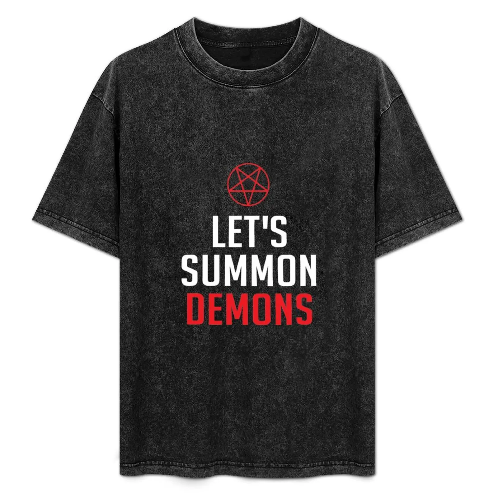 

Let's Summon Demons T-Shirt man t shirt blue archive anime shirts men