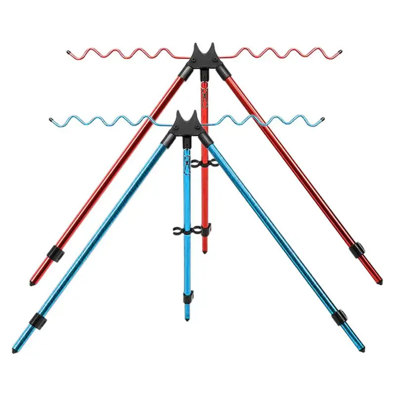 Fishing Rods Tripod folding Fishing Rod Support Holder 8 Groove Aluminum Alloy Fishing Pole Stand for  Fishing Accessories