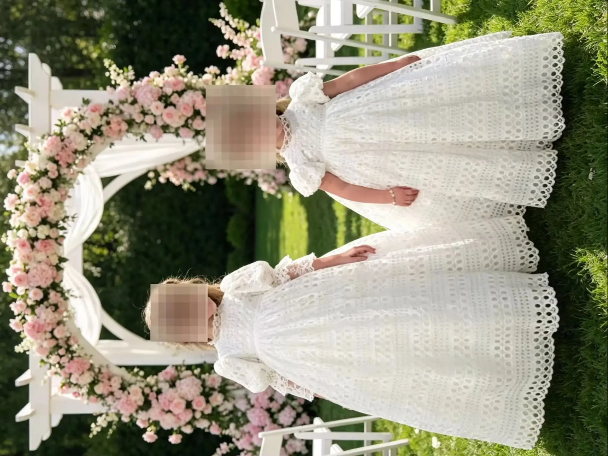 Klassisches, maßgeschneidertes Blumenmädchenkleid für Hochzeiten, hohe Taille, bodenlang, für Kindergeburtstage, Erstkommunion, Ballkleid