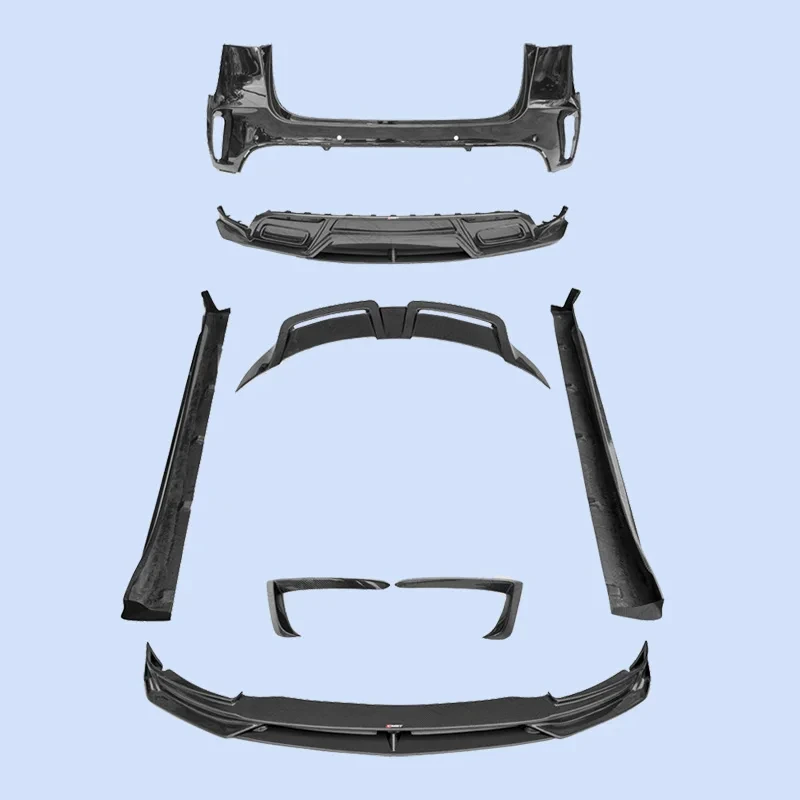 

New Authentic Carbon Fiber Rear Diffuser Front Lip Tail Wing Side Skirt Suitable Model Y