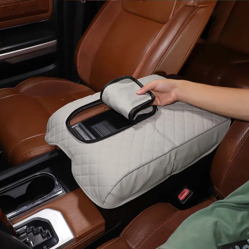 For Toyota Tundra 2007-2021 Console Cushion Lid Pad Waterproof Anti-Scratch Armrest Seat Box Cover Car Accessories