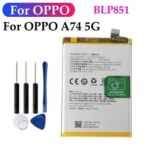 Bilashmart BackShell 5000mAh BLP851 Battery OPPO A74 5G CPH2197 CPH2263 Mobile Phone Battery + Free Tools