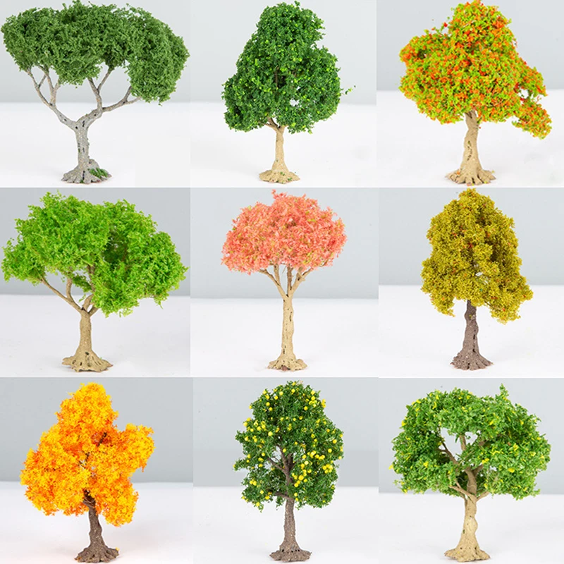 Decoración realista de árboles frutales, decoración de modelo de construcción de mesa de arena en miniatura, decoración de paisaje en miniatura de árboles frutales DIY, 1 ud.