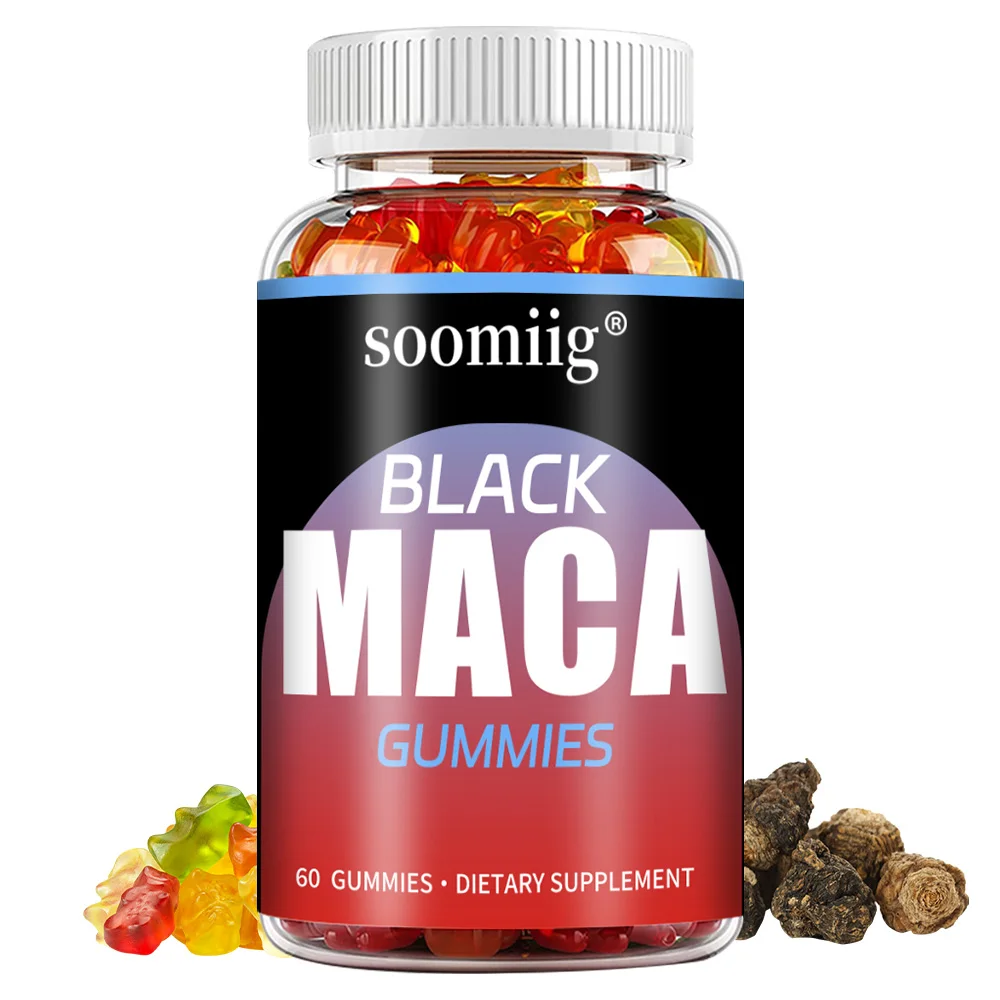 Black Maca Gummies - Supports muscle growth, enhances libido and endurance, improves stamina and strength