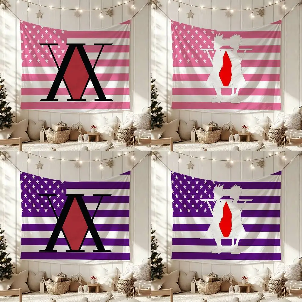 Anime Hisoka Hunter X Hunters Flag Digital Printing Banner for Garage Wall Out Door Decoration