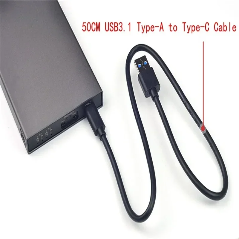 New Type-C to M2 NGFF Dual SSD Interface Enclosure Box Case Raid Card Type-C USB 3.1 Gen2 10Gbps Dual M2 Raid Adapter Box for P