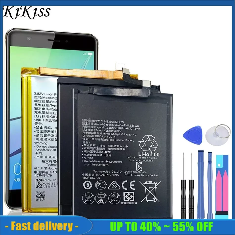 

Mobile Phone Battery For Huawei Nova 2 2i 3 3E 3i 4 4i 5i Lite Plus Mate 8 9 10 20 S SE X RS Lite Pro Nova 2i Nova 3e