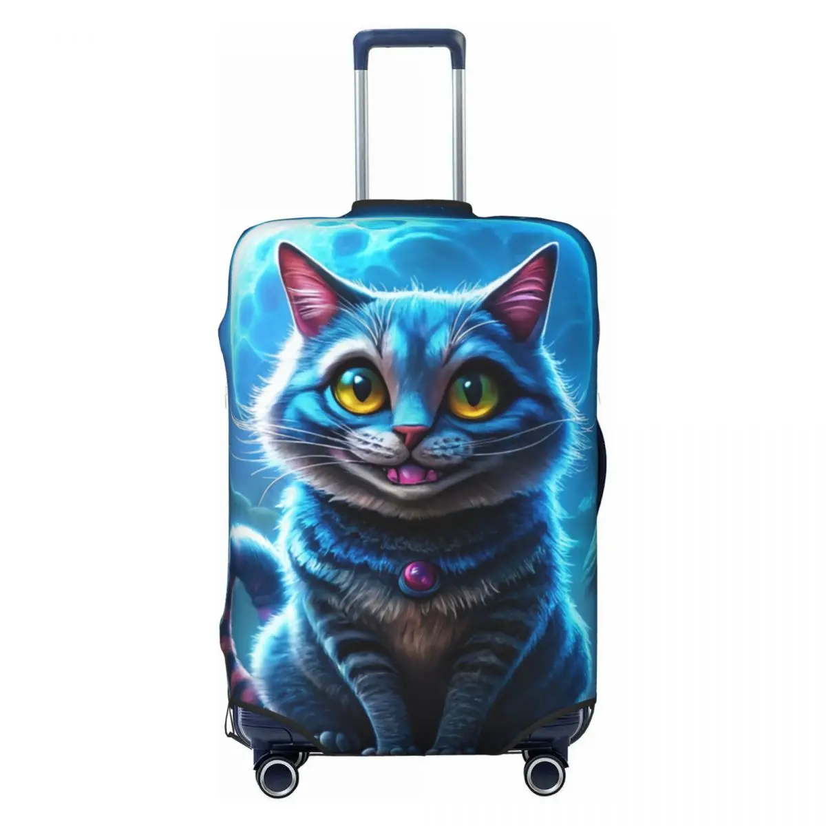 

Custom Moonlight Cheshire Cat Luggage Cover Protector Dust Proof Travel Suitcase Covers
