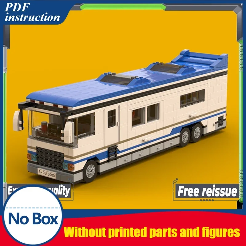 

Городской транспортный автомобиль, модель Moc, строительные кирпичи, роскошный дом на колесах, технология, модульные блоки, подарок, рождественские игрушки, наборы «сделай сам», сборка