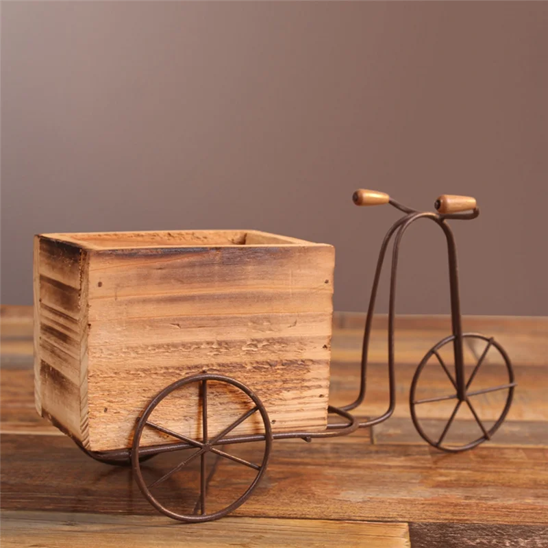 MAKE-подставка для растений на велосипеде, цветочный горшок из металлической проволоки, кашпо из кованого железа для офиса, уличного и внутреннего декора