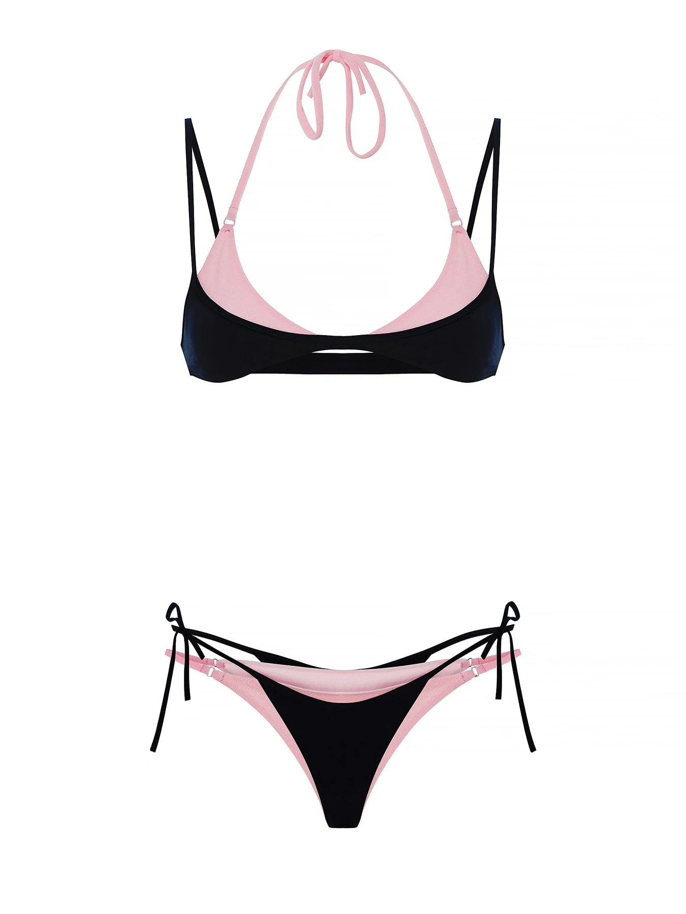 

Summer New Double Color Sexy Beach Outdoor Swimsuit Y2K Bikini