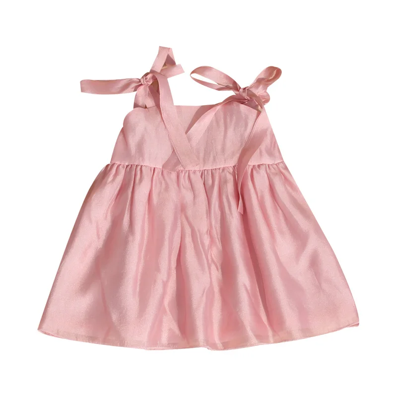 

Summer Pink Blouse for Girls Fashion Chiffon Sleeveless Strap Shirt School Girls Clothes Fashion Toddler Kids Princess Tops New