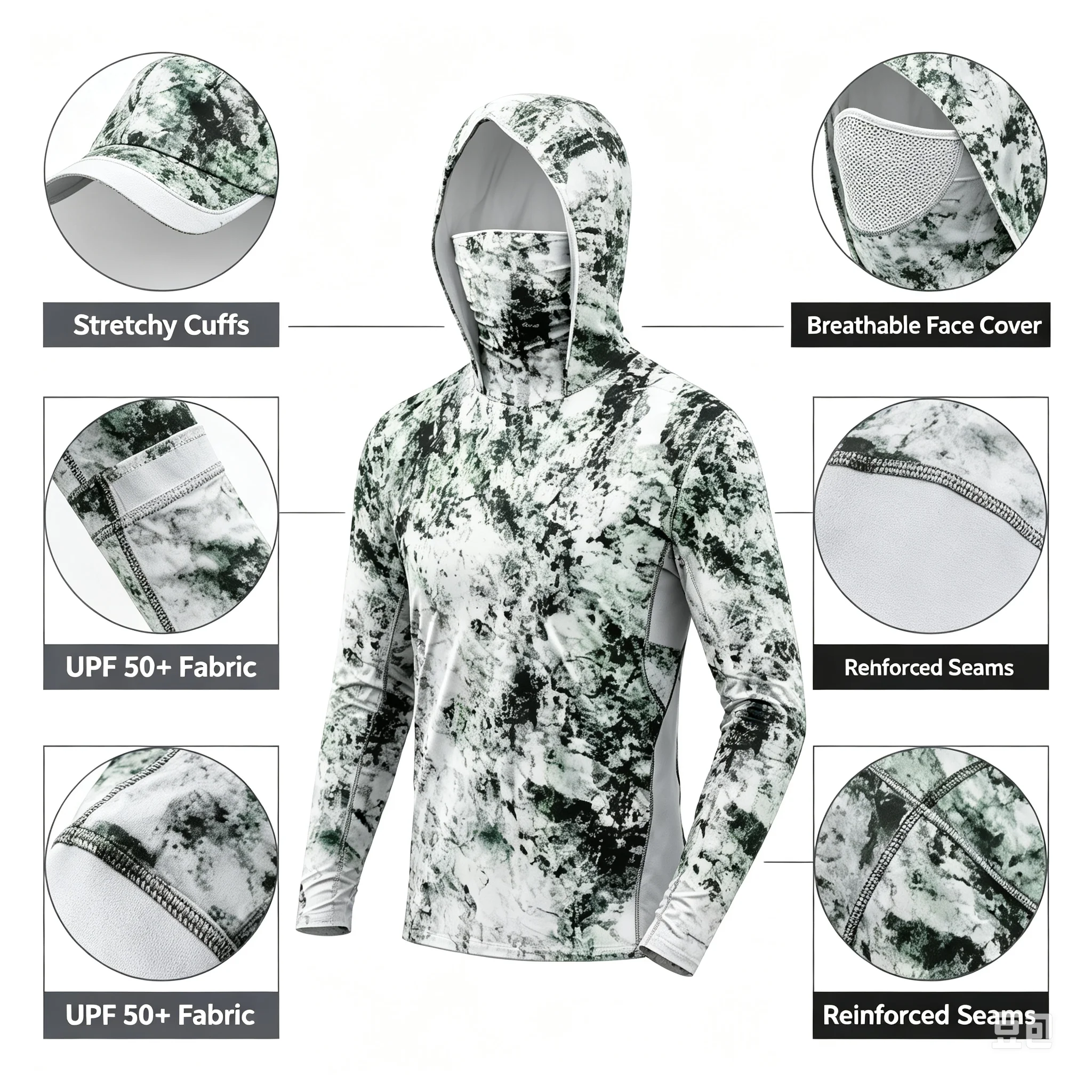 Felpa da Pesca con Cappuccio U - Fishing Shirt Uv Protection recensione e prezzo