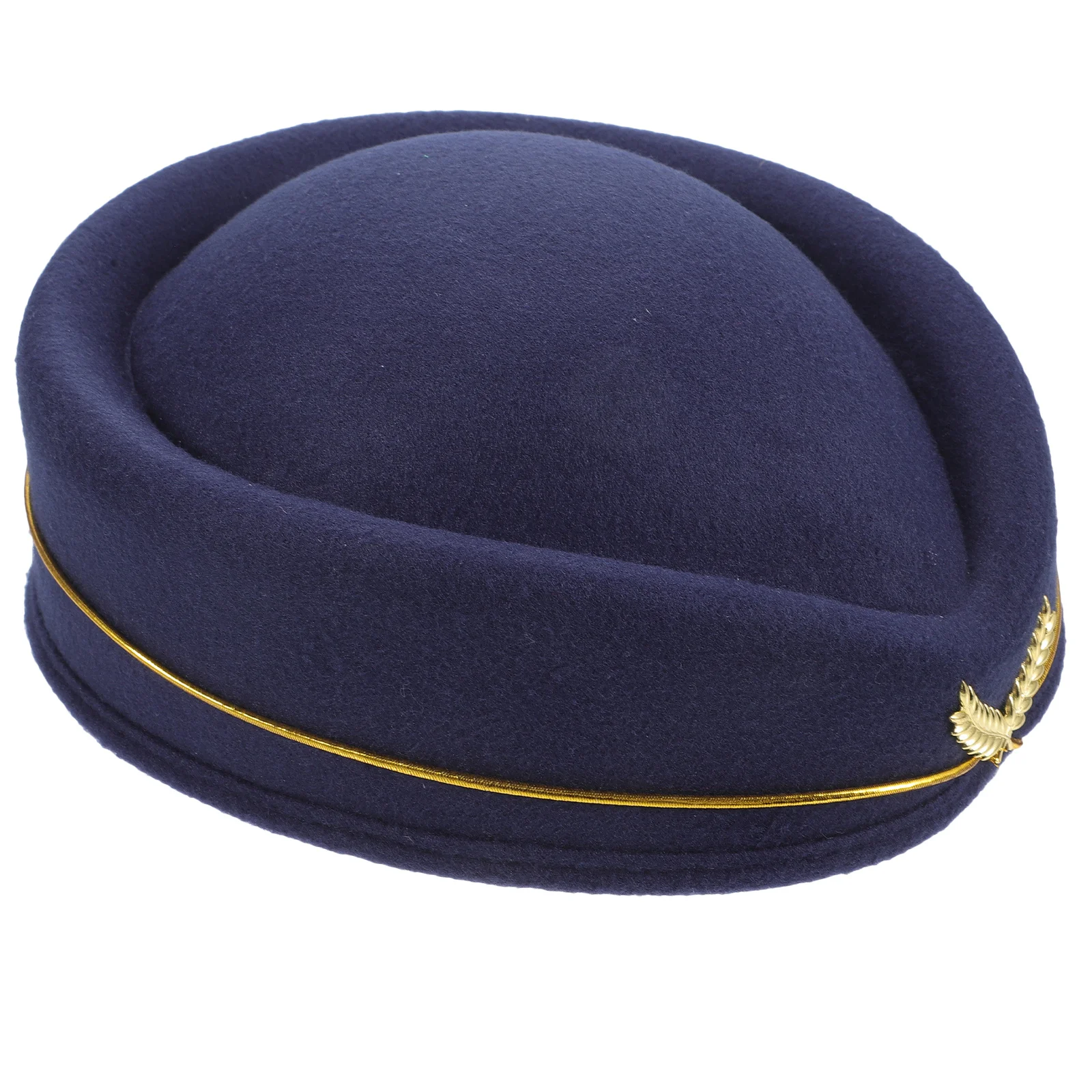 Airline Stewardess Hat Woolen Beret Style For Halloween Cosplay Party Performance Uniform Costume Decor Attendant