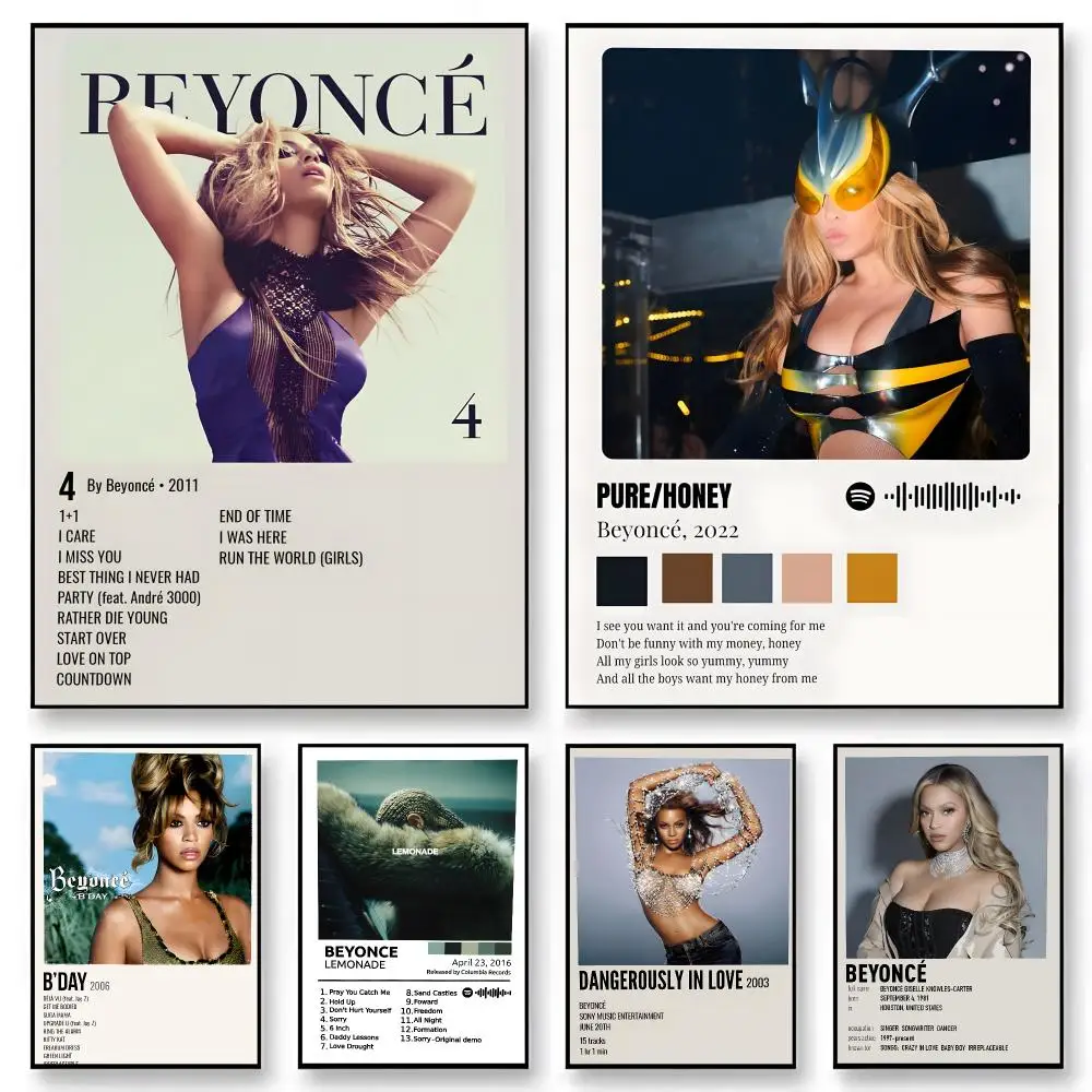 Singer Beyoncé   Music Artist Print Graphic Streaming Film Style Wall Artwork Bedroom Decor Poster