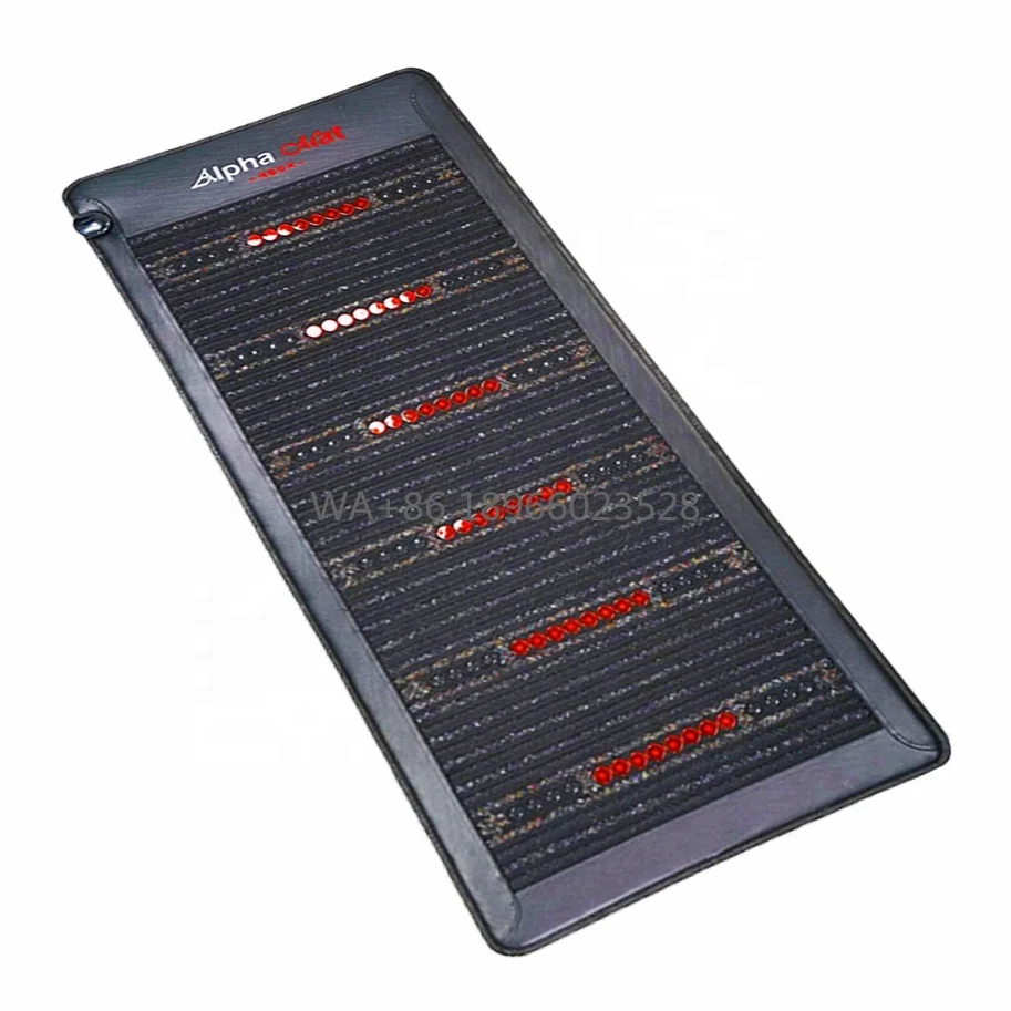 Colchoneta de Jade y Turmalina con Terapia de Luz Roja PEMF Luxuryade A9000, Masaje Corporal con Fotones, Calefacción, Bio-Mat, Cuidado de la Salud, Colchón de Amatista