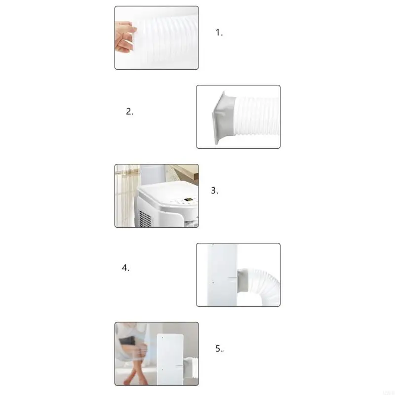 2025 새로운 에어컨 배기 파이프 커넥터 윈도우 어댑터 키트 호스 휴대용 커플러