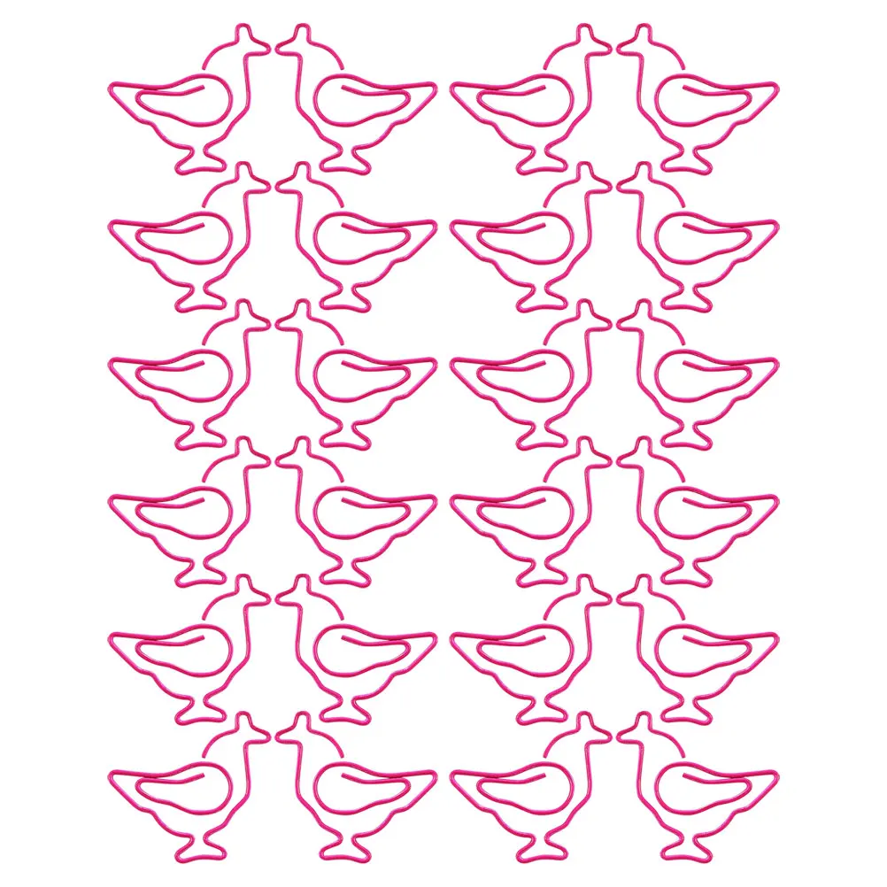 

50 Pcs Chicken Shaped Paper Clips Animal Bookmarks Iron Smooth Finish Office School Supplies Colored Mini Binder