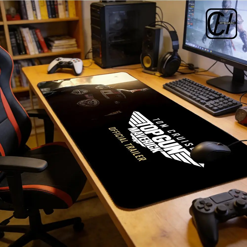 T-Top G-Gun M-Maverick Mouse Pad XXL Mouse Pad Large Non-Slip Lock Edge Keyboard Pad Anti-Slip Gaming Desk Mat Office Pad HYBXXC