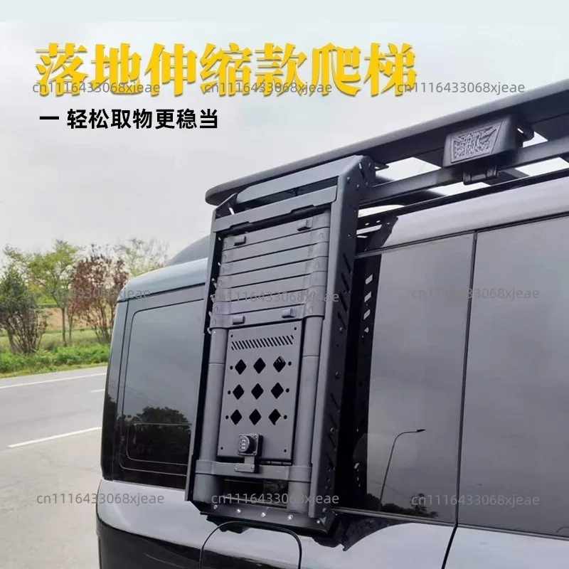 Roof ladder Floor telescopic ladder Off-road vehicle Multifunctional aluminum alloy folding ladder