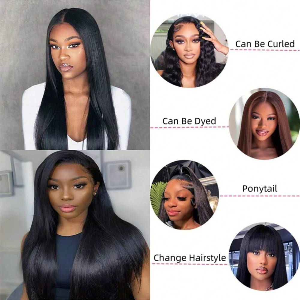 العظام مستقيم 13x6 Hd الدانتيل الشفاف أمامي خصلات الشعر المستعار الإنسان الطبيعي الأسود مستقيم الدانتيل شعر مستعار أمامي شعر الإنسان البرازيلي