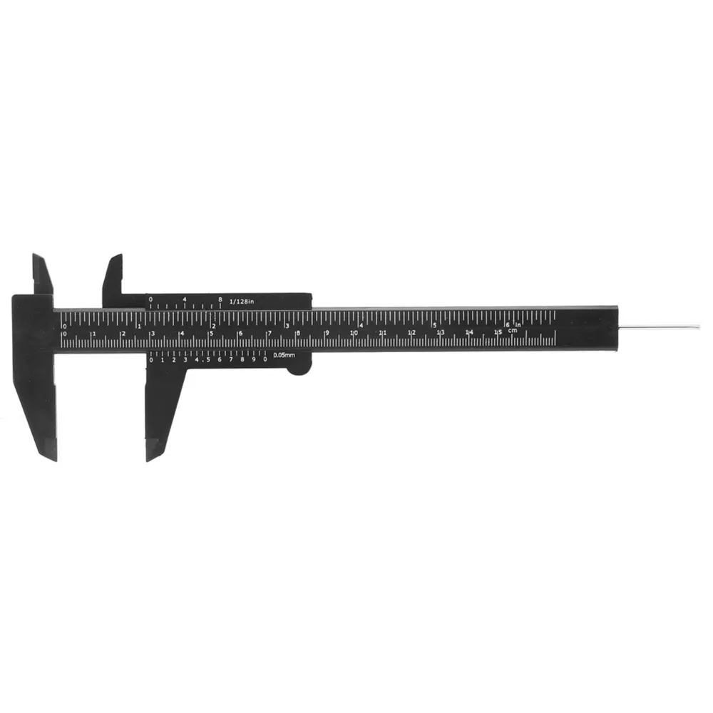 Plastic Vernier Caliper 150mm Length Double Scale Double Scale Measuring Tool Fast Read Design 0.5mm Accuracy